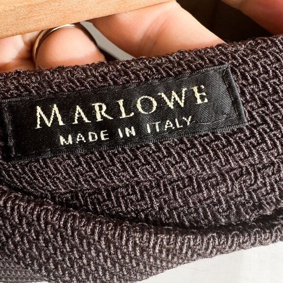 Marlowe Brown Knit Pant Suit 46 - Picture 6 of 8